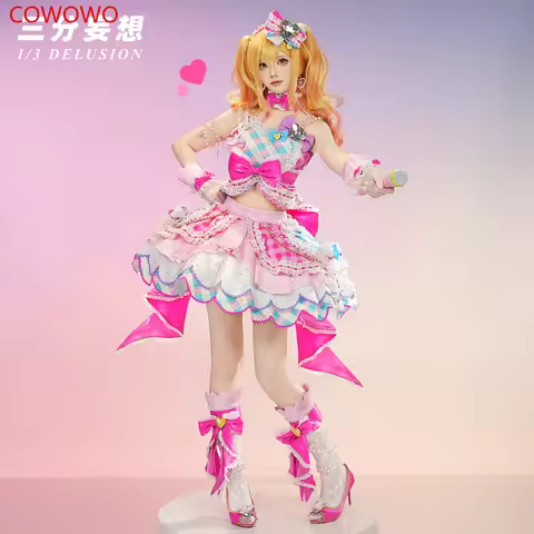 Three Point Delusion Aikatsu! Series Nijino Yume Women Cosplay Costume Cos Game Anime Party Uniform 