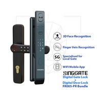 FREE Installation | FR005PRO SINGGATE Digital Lock Gate | Face Recognition Smart Digital Door Lock for HDB/BTO