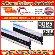 [2-Hours Delivery Available*] G.Skill Trident Z5 RGB DDR5-6400 32GB (2x16GB) 288-Pin DDR5 SDRAM Desktop Memory Model F5-6400J3239G16GX2-TZ5RW.(*Order Before 2pm on working day, will deliver the same day, Order after 2pm, will deliver next working day.)
