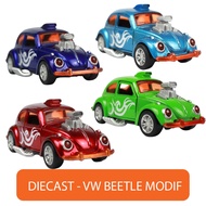 Diecast VW Beetle Beetle Retro Herbie Modified Fungky, Toy Car V