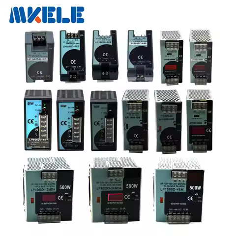 LP Series 25W 50W 100W 150W 300W 500W Din Rail Single Output Switching Power Supply AC DC 5V 12V 24V