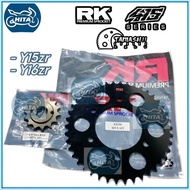 RK TAMASHII SERIES Sprocket Y15ZR Y15 Y16ZR Y16 Y15V2 415 Black Carbon Steel Sprocket