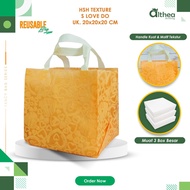 ALTHEA Aqiqah Bag | 18x18 Rice Box Bag | Boxed Rice Blessing Bag | 18x18 Rice Box Celebration Bag | 