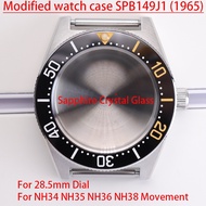 40.50mm NH35 Watch Case Silvery 316L Stainless Steel Seiko Modified PROSPEX SPB149J1 Mod Sapphire Crystal Glass Suitable For Seiko NH34 NH35 NH36 NH38 Movement For 28.50mm Dial