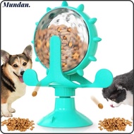 MUNDAN Slow Feeder, Improve IQ Interactive Cat Treats Dispenser Toy,  360° Rotating Rotatable Wheel 