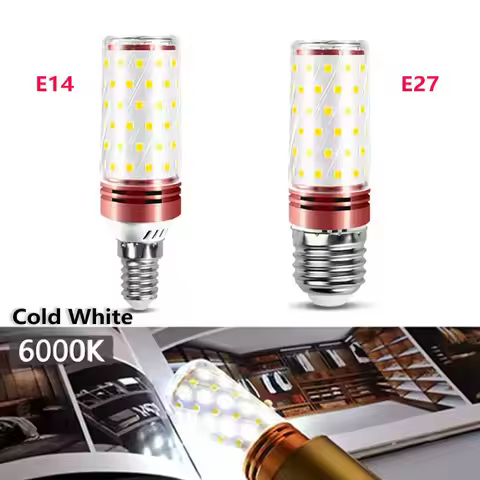 LED Corn Lamp 6pcs 9W 15W 220V 110V Strong Light 3000K 4000K 6000K E27 E14 Lamp Holder Home Emergenc