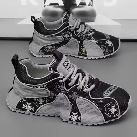 New Fashionable Men's Shoes Breathable Casual Sneaker Fashion Personality Tide Shoes