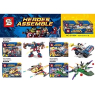 Toy Shop~SY Building Blocks~SY994 Avengers Superhero Captain America Iron Man Thunder God~(A Set Of 