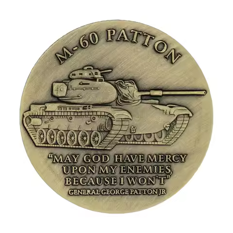 Copper Plated M-60 Patton Tank Souvenir Coin Military Fans Collection Art US Army Commemorative Coin