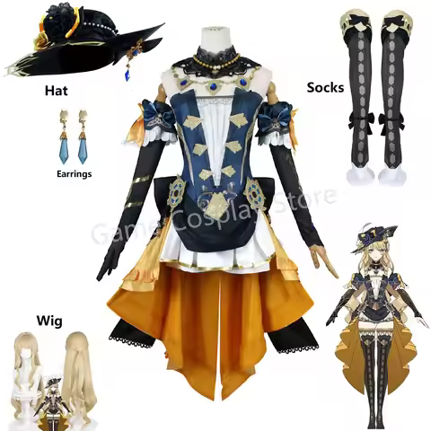 Navia Cosplay Costume Genshin Impact Carnival Uniform Wig Anime Halloween Costumes Women Game Figure