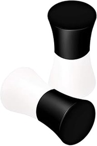 BanaVega 2PCS Silicone Black 4g 5mm Double Flared Saddle 2 Tone Stretcher Earring Gauge Ear Lobe Plu