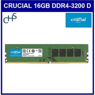Crucial 16GB DDR4 3200MHz CL22 (CT16G4DFD832A) 1.2V Non-ECC DIMM Desktop RAM 3200MHZ Memory