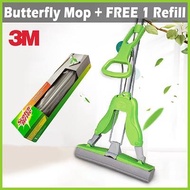 SCOTCH-BRITE 3M BUTTERFLY SPONGE FLOOR MOP (2 MOP PADS BUNDLE)