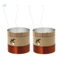 CRE 2Pcs 51.5 Core Woofer Voice Bass Coil ASV White Aluminum for 10" 12" 15" Subwoof