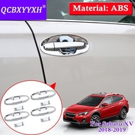 QCBXYYXH ABS Carbon Black Trim Door Handles Cover Sticker Exterior Decoration For Subaru XV 2018 201