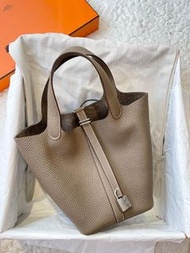 Hermes Picotin 18 大象灰銀
