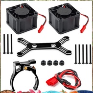 RC Car Upgrade Dual Cooling Fan 4985 1717 Motor Heat Sink Kit for 1/5   6S 8S  KRATON Outcast Black