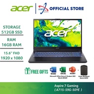 ACER ASPIRE 7 A715-59G-50YE GAMING LAPTOP ( I5-13420H 16GD4 512SSD / RTX3050 6GD6 / 15.6" FHD W11H /