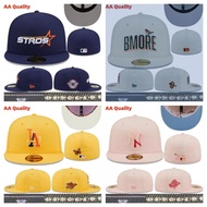 Houston Astros Fitted Hat Women Men Baseball Cap Fully Enclosed Size Hat Sun Cap