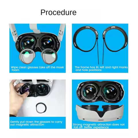 (BAAY) For Pico 4 Myopia Lenses Frame Anti Blue Myopia Lens Quick Disassemble Magnetic Frame for Pic