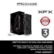 XFX SWIFT AMD RADEON RX 9060 XT OC DUAL FAN GAMING EDITION WITH 16GB GDDR6 / 8GB GDDR6 GPU / GRAPHIC