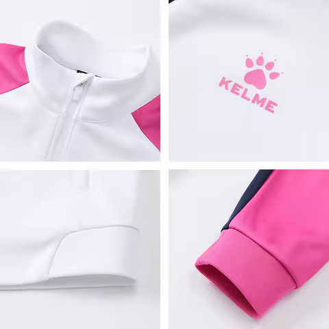 KELME Men's Running Jacket Football Sport Training Coat Windproof Fitness Jogging Sportwear Warm Lam