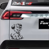 BLIGHOO - CUTTING STICKER CAR SMILING PUPPY HAPPY DOG FUNNY SMILE DOG CAR STICKER