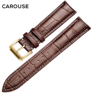 Carouse Watchband Soft Calf Genuine Leather Watch Strap 18mm 20mm 22mm 24mm Watch Band for Tissot Seiko Accessories Wristband