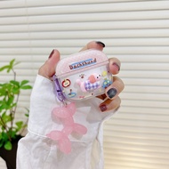 Pink Dog Earphone Case i12 i11 i13 Cartoon Transparent Embossed 1 2 3 Bluetooth gen gen1 gen2 Pro Pr