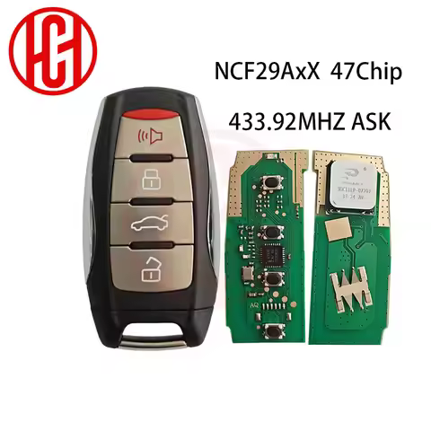 Smart Remote Key Fob For GreatWall Haval New H2S H6 H7 H8 H9 433,92Mhz ASK 47 NCF29AxX Chip 3+1 Butt