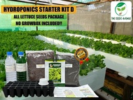 HYDROPONICS STARTER KIT D (LETTUCE SEEDS) - FOR BEGINNERS/READY TO USE/WITH MANUAL AND INSTRUCTIONS/KRATKY HYDROPONICS