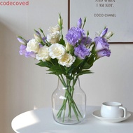 CODECOVED Artificial Lisianthus Flowers, Real Touch Silk Flowers Fake Eustoma Flower, Wedding Bouque