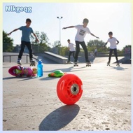 [nlkgeqg] lighted up Skate Wheel Silent Flashing Inline Skate Wheel Black 64MM