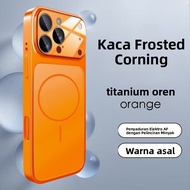 Suitable for iPhone 17 Pro Max, Magnetic Frosted Glass Case, Shock-resistant Soft TPU Case, Suitable