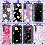 REALME 14 5G, C71, C75 4G, C75X, GT 7 5G, P3 5G / NEO 7X PREMIUM SOFT CASE GLASS FLOWER MOTIF