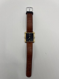 Cyma Swiss tank watch with black diamond dial 手錶