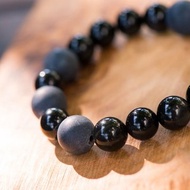 曜石系列 10mm黑曜石砭石單層手串