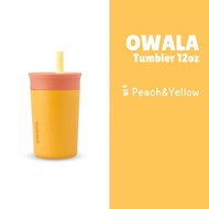 Owala Kids 12oz (354ml) แก้วน้ําสแตนเลสพร้อมหลอดยืดหยุ่นเป็นมิตรกับสิ่งแวดล้อมถ้วยนํากลับมาใช้ใหม่ ถ
