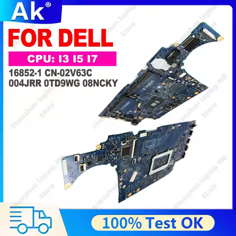 16852-1 Laptop Motherboard For DELL Latitude 3480 3580 004JRR 0TD9WG CN-02V63C 08NCKY 16852-1 Mainbo