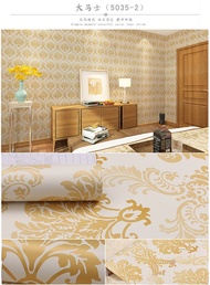 Wallpaper Dinding Sticker Motif Batik Gold