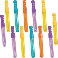 Assorted Colors Bubble Small Bubble Wands (7") 6 Packs of 2, Fun & Colorful Toys - Great Party Favor