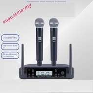 AUGUSTINA GLXD4 Professional Mic System, Recording Vocal UHF GLXD4 Dual Wireless Microphone, Portable Handheld Noise Reduction Professional UHF Dynamic 2 Channel Handheld Singing