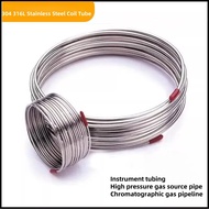 304 316L Stainless Steel Coil Chromatography Gas Pipeline Hose Instrument Tube Gas Source Tube Oil T