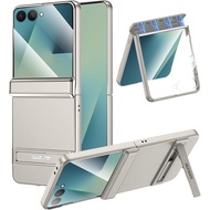 For Samsung Galaxy Z Flip 7 Case with Magnetic Hinge & Hidden Kickstand,Slim Thin Full Protective Sc