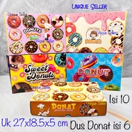 UNGU [Contents 10] Donut Box of 6 Full Motifs 27x18.5x5 cm Donut Bread Cake Box/ of 6 Colors Brown P