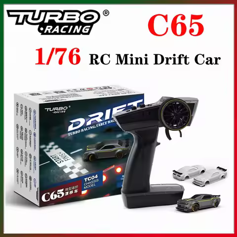 New Turbo Racing 1/76 C65 Remote Control Mini Drift Car High Speed RC Racing Model Toys Portable Des