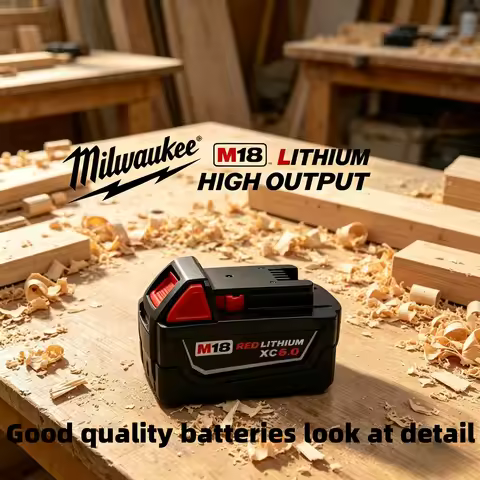 2026NEWFor 18V Milwaukee Batteries M18B5 XC Lithium Battery 18v 5.0/6.0 battery charger For Milwauke