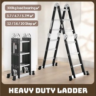 Tangga Lipat Heavy Duty 20 Step Aluminium Ladder Foldable Multipurpose Universal Ladder High Ladder 