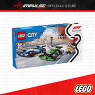 LEGO 60474 City F1 Grid with VCARB & Sauber Race Cars