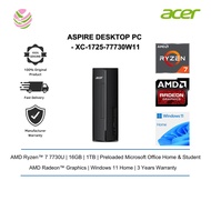 Acer Aspire Desktop PC (R77730U/ 16GB/ 1024GB/ Wifi 6 / Wired Keyboard & Mse/ Win11/ 3 yr) XC-1725-7